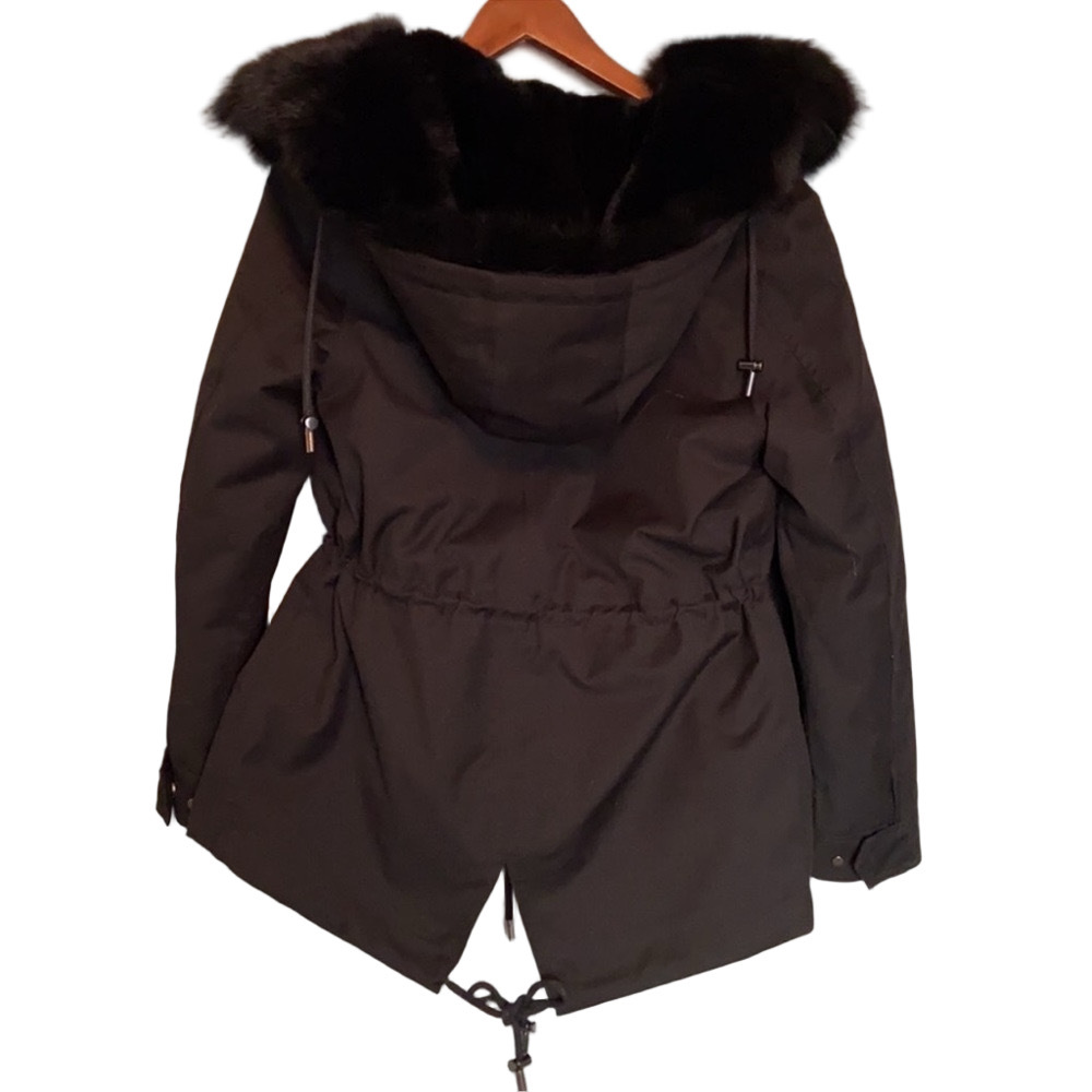 🎉HOST PICK🎉 NEW Intuition Paris Renard Fox Fur Parka  | FR34 = US2 - Picture 10 of 16